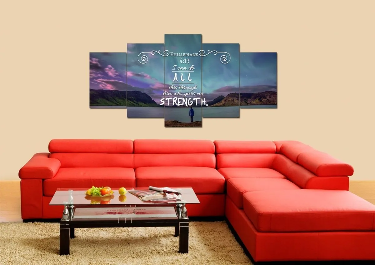 Philippians 413 Niv #6 Bible Verse Canvas Wall Art - Christian Canvas Wall Art