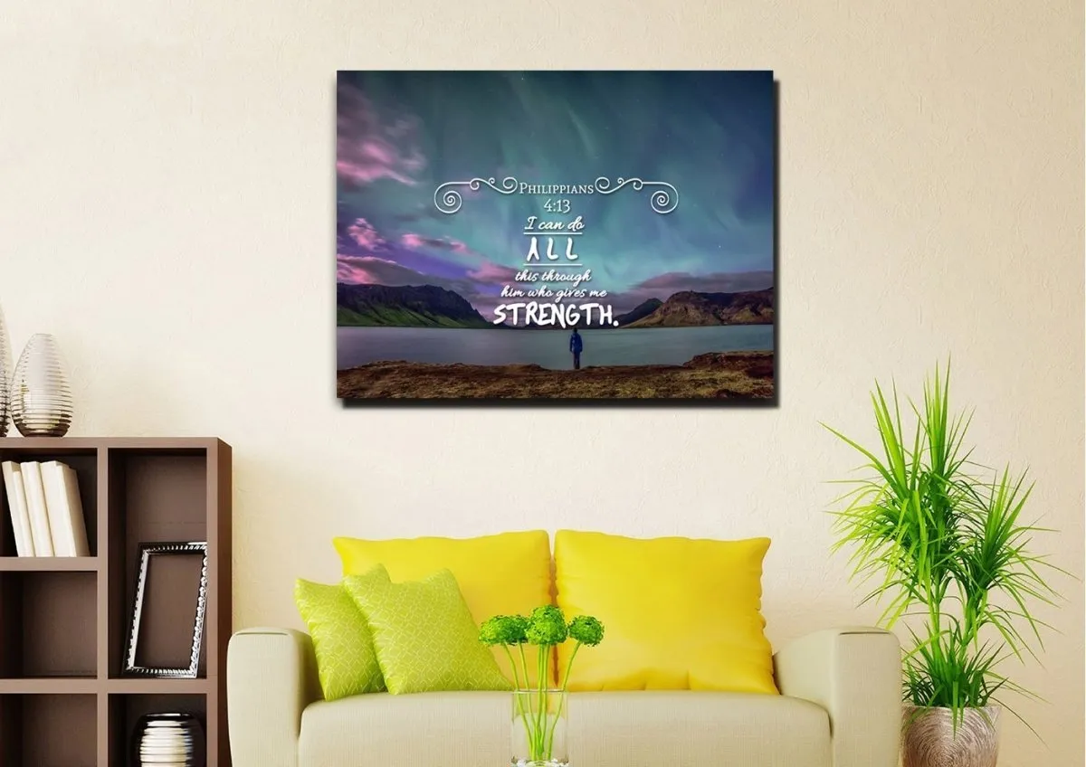 Philippians 413 Niv #6 Bible Verse Canvas Wall Art - Christian Canvas Wall Art