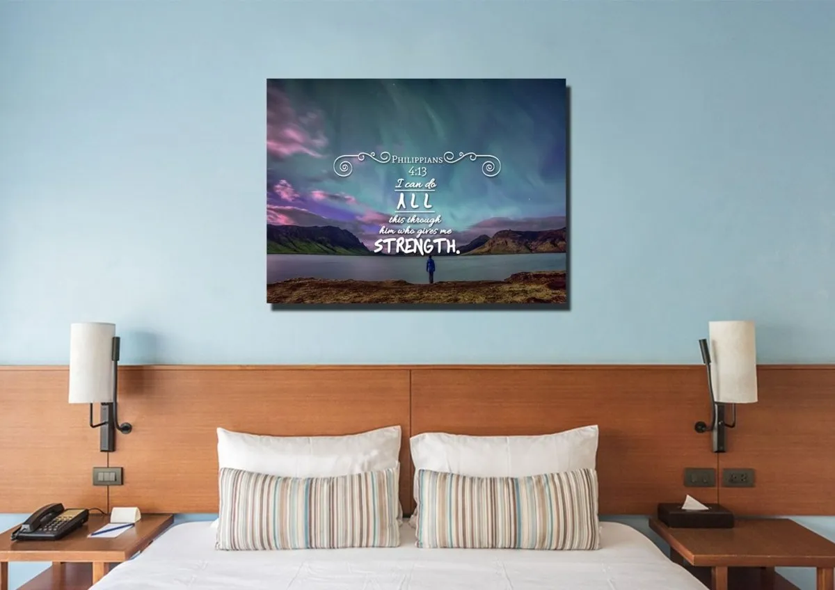 Philippians 413 Niv #6 Bible Verse Canvas Wall Art - Christian Canvas Wall Art