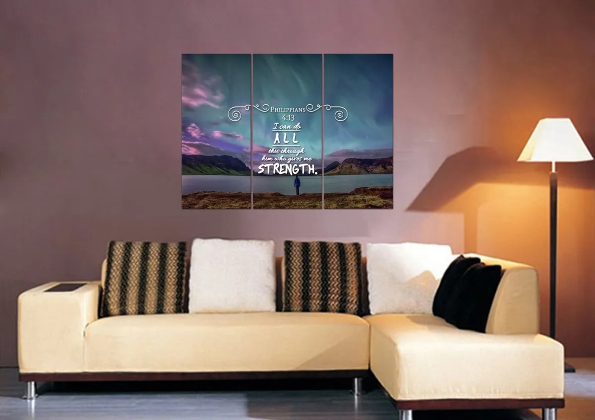 Philippians 413 Niv #6 Bible Verse Canvas Wall Art - Christian Canvas Wall Art