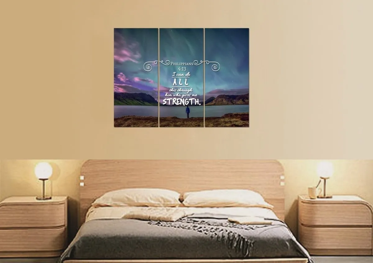 Philippians 413 Niv #6 Bible Verse Canvas Wall Art - Christian Canvas Wall Art