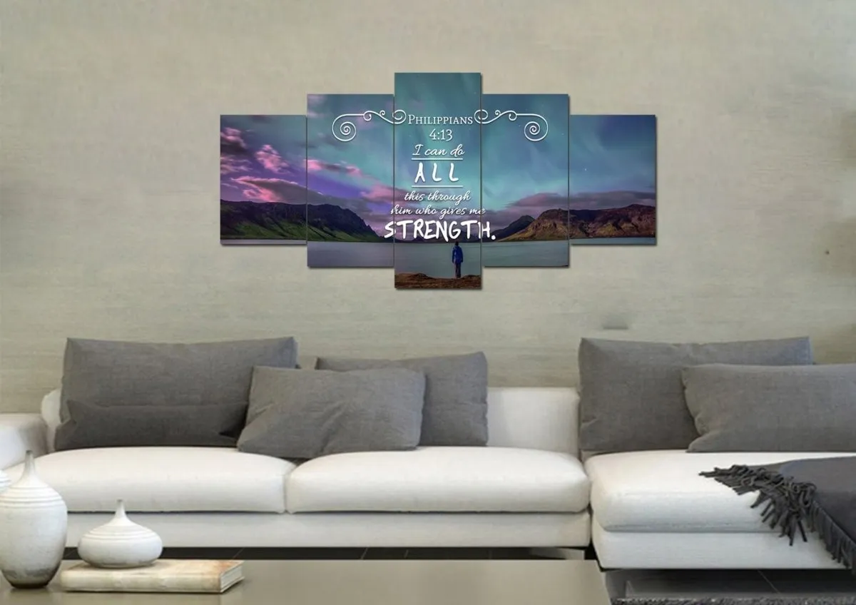Philippians 413 Niv #6 Bible Verse Canvas Wall Art - Christian Canvas Wall Art