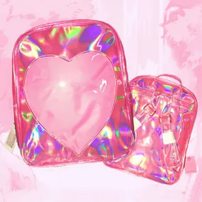 Pink Heart Laser Backpack
