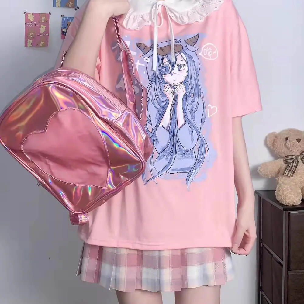 Pink Heart Laser Backpack