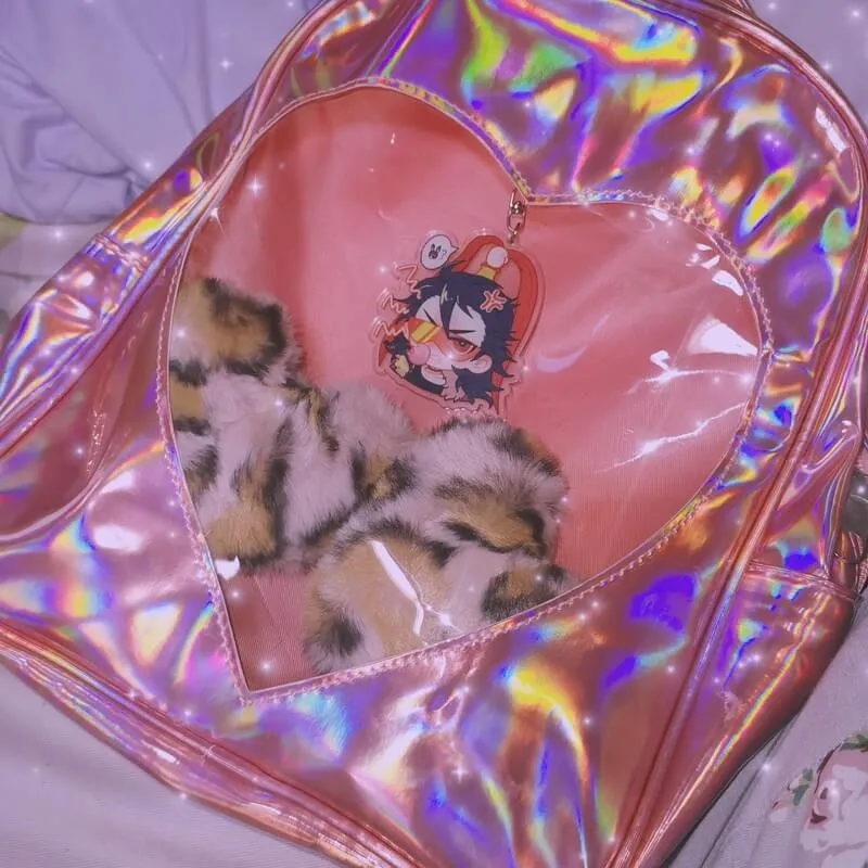 Pink Heart Laser Backpack