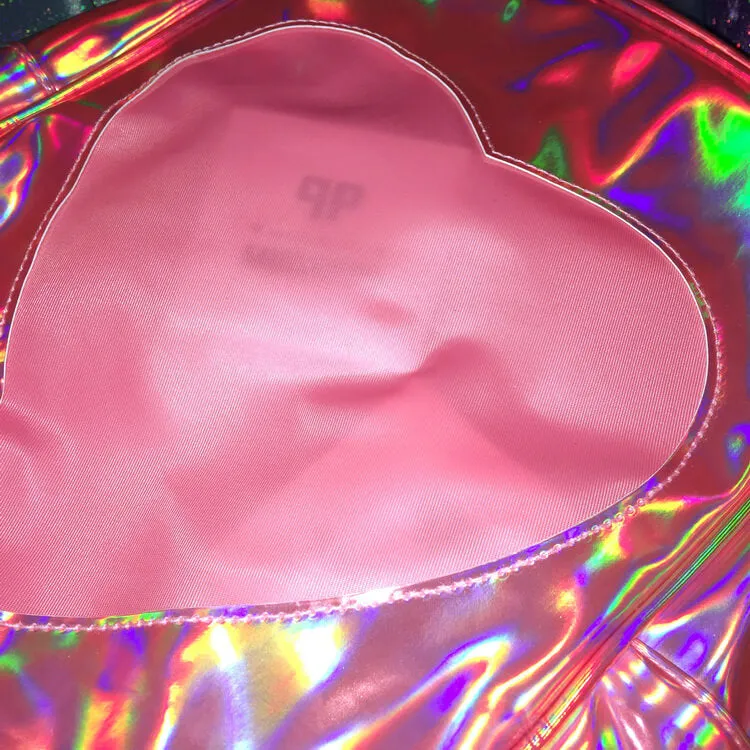 Pink Heart Laser Backpack