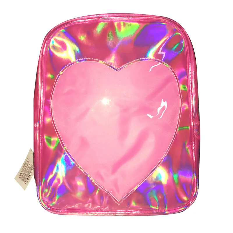 Pink Heart Laser Backpack