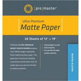 ProMaster Ultra Premium Matte Paper - 13"x19" - 20 Sheets