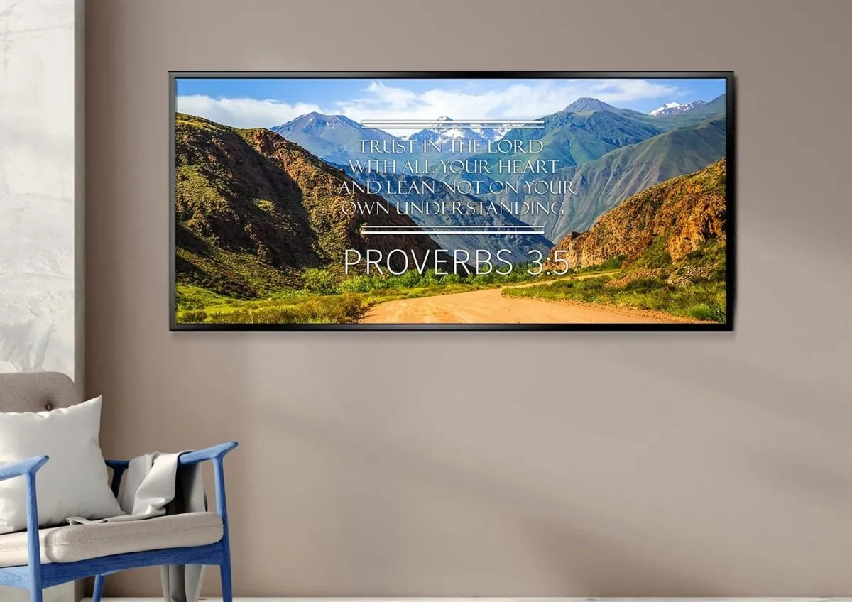 Proverbs 35 #3 Kjv Trust In The Lord With All Thine Heart Bible Verse Wall Art Canvas - Christian Canvas Wall Art