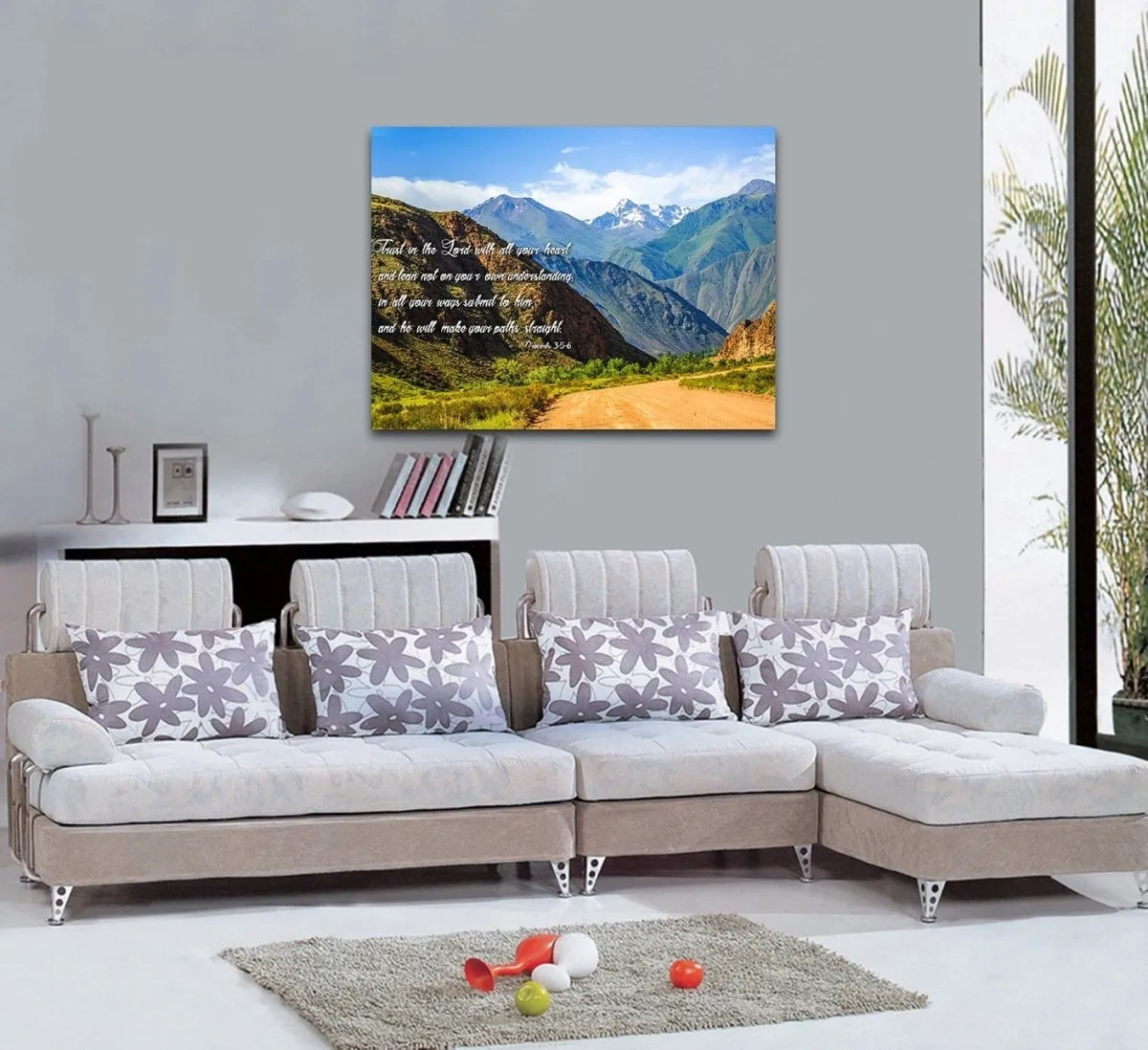Proverbs 35-6 #21 'Trust In The Lord With All Your Heart' Bible Verse Canvas Wall Art - Christian Canvas Wall Art