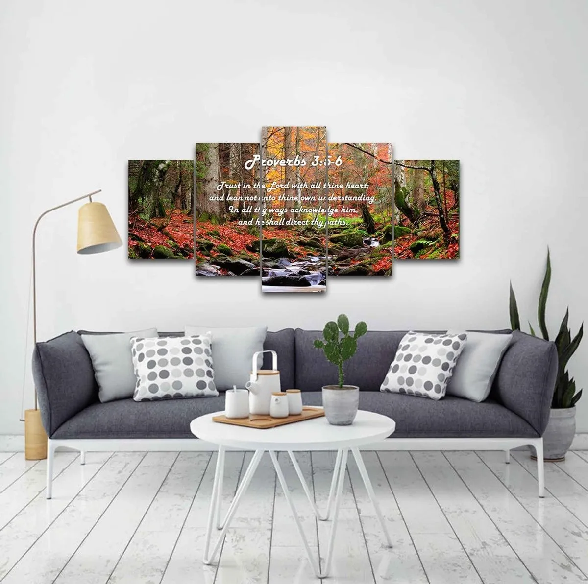Proverbs 35-6 #27 'Trust In The Lord With All Thine Heart' Christian Scripture Wall Art Canvas - Christian Canvas Wall Art