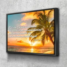 Proverbs 35-6 #4 Niv Trust In The Lord Christian Scripture Wall Art Canvas - Christian Canvas Wall Art