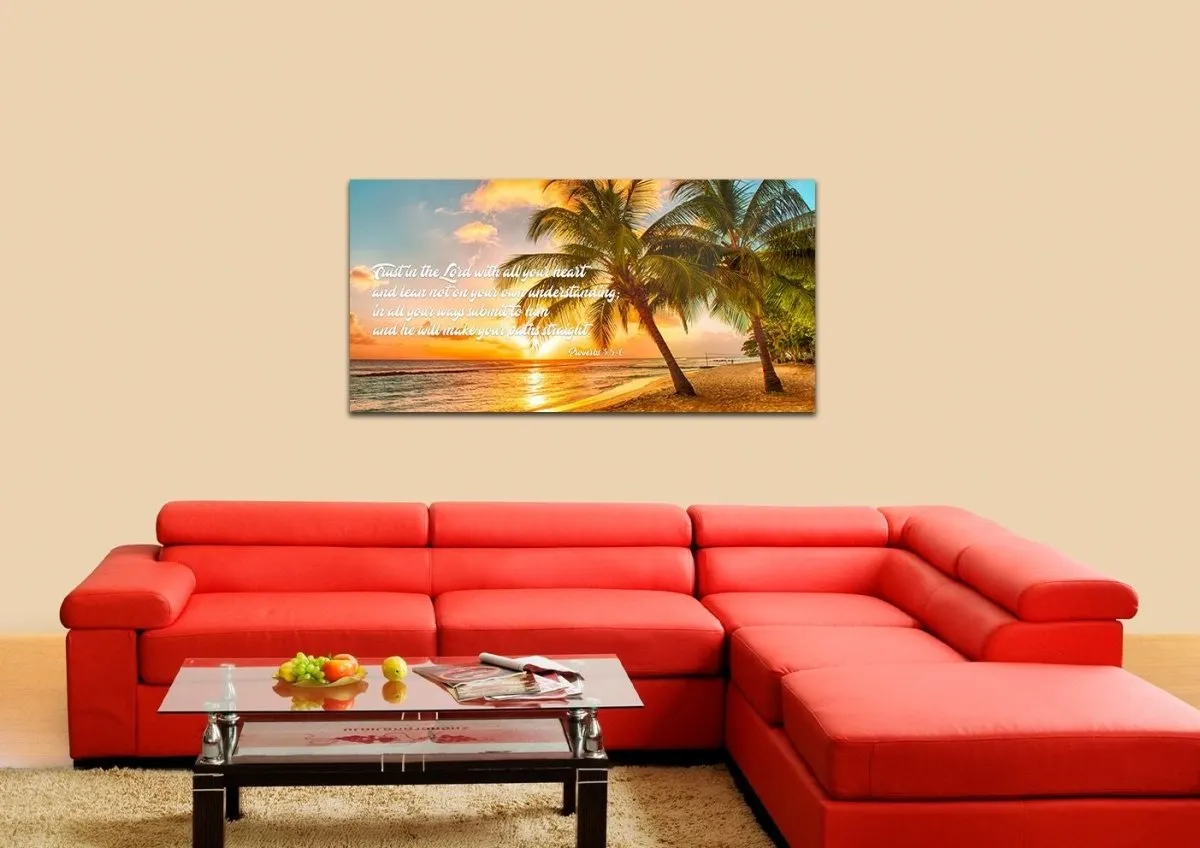 Proverbs 35-6 #4 Niv Trust In The Lord Christian Scripture Wall Art Canvas - Christian Canvas Wall Art