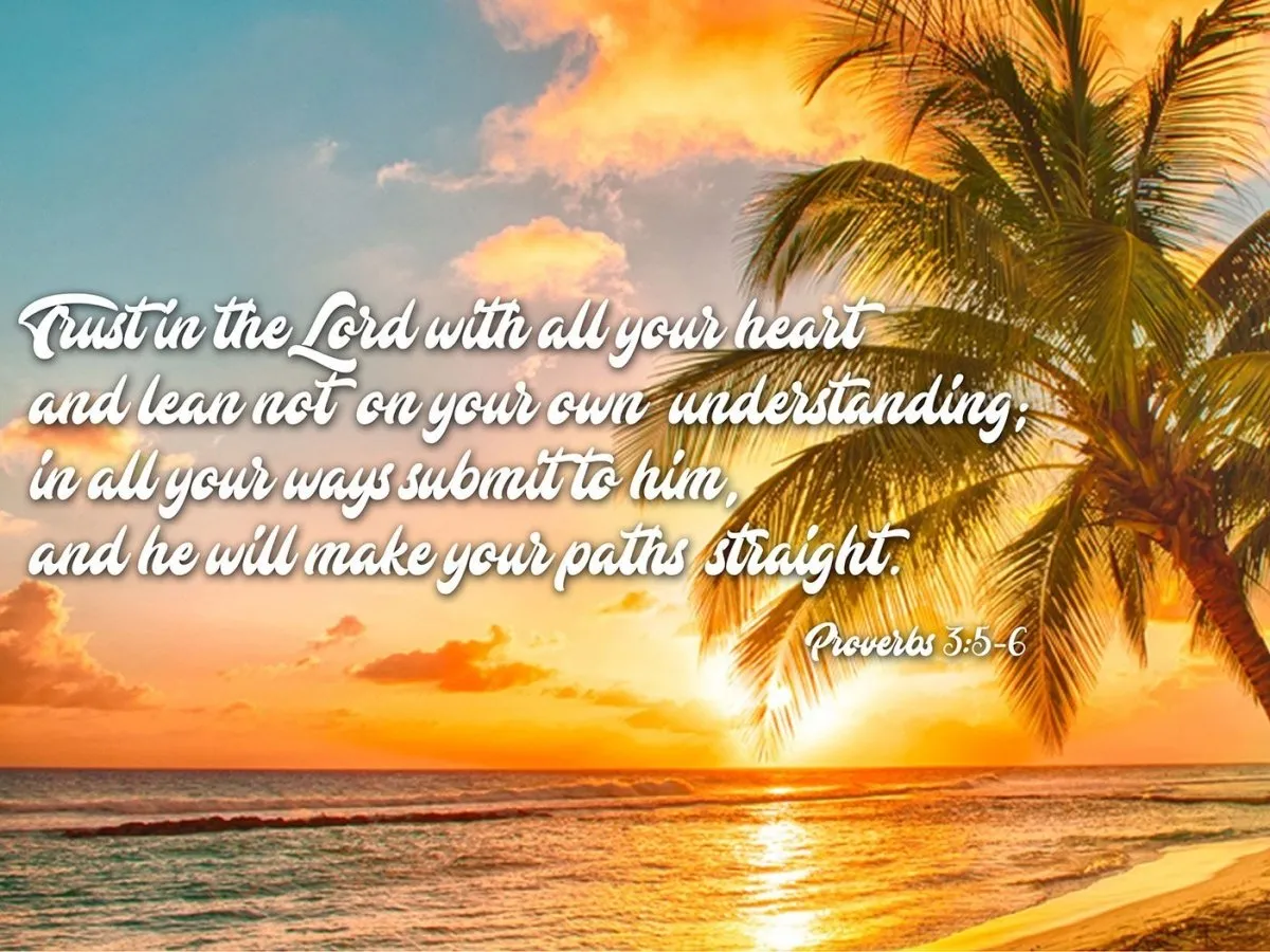 Proverbs 35-6 #4 Niv Trust In The Lord Christian Scripture Wall Art Canvas - Christian Canvas Wall Art