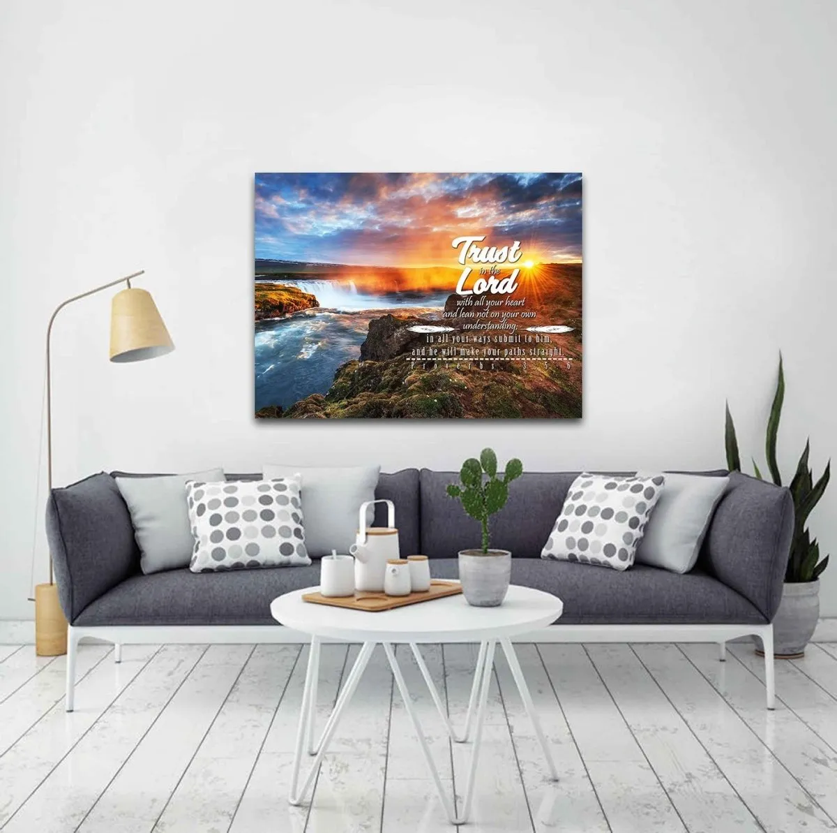 Proverbs 35-6 Niv Bible Verse Wall Art - Christian Canvas Wall Art