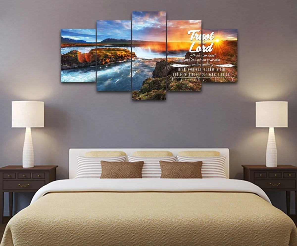 Proverbs 35-6 Niv Bible Verse Wall Art - Christian Canvas Wall Art