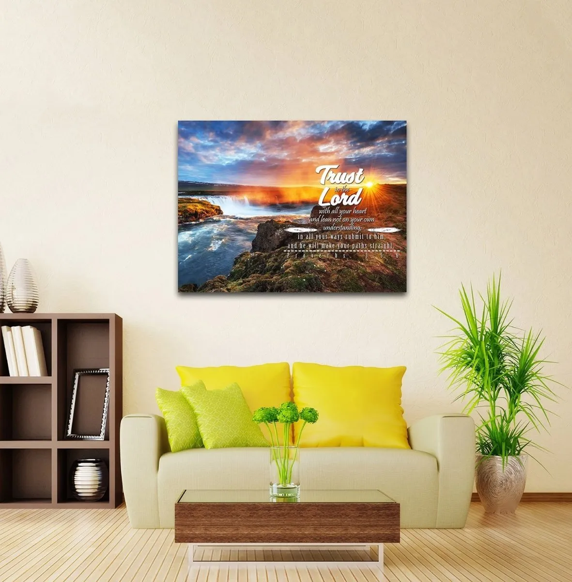 Proverbs 35-6 Niv Bible Verse Wall Art - Christian Canvas Wall Art