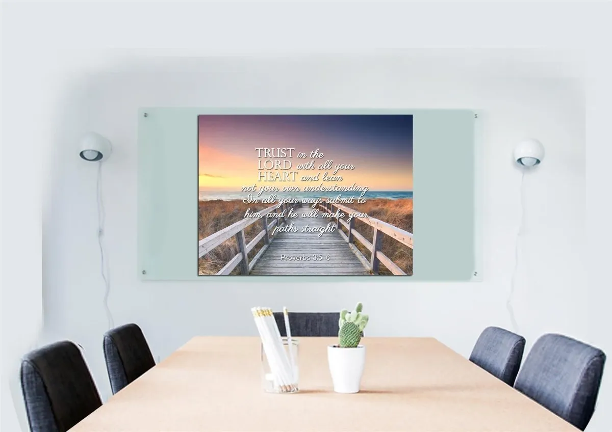 Proverbs 35-6 Niv In All Your Ways Submit To Him Bible Verse Wall Art Canvas - Christian Canvas Wall Art