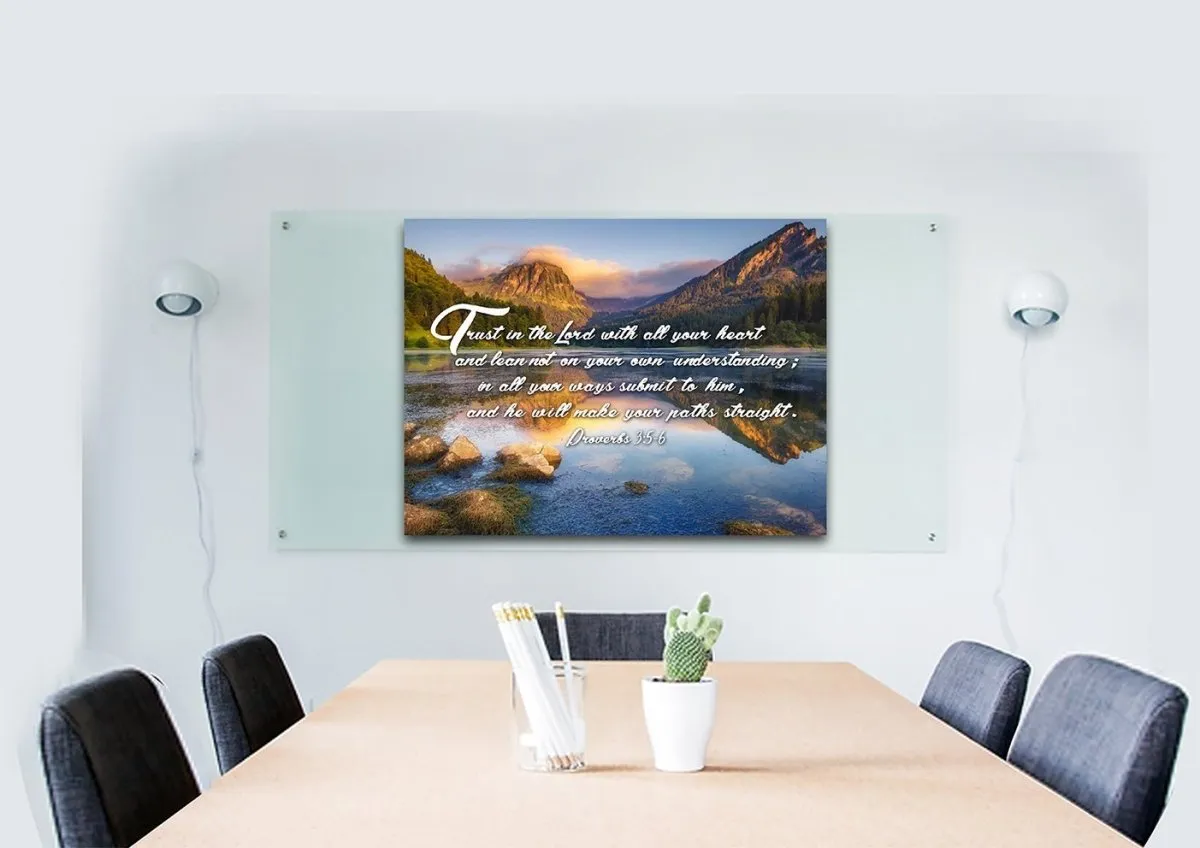 Proverbs 35-6 Niv Trust In The Lord Bible Verse Canvas Wall Art