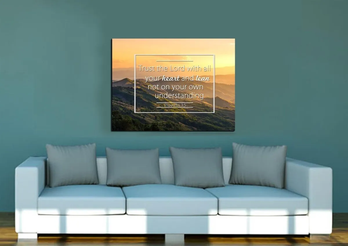 Proverbs 35 #7 Niv Trust In The Lord Bible Verse Wall Art Canvas - Christian Canvas Wall Art