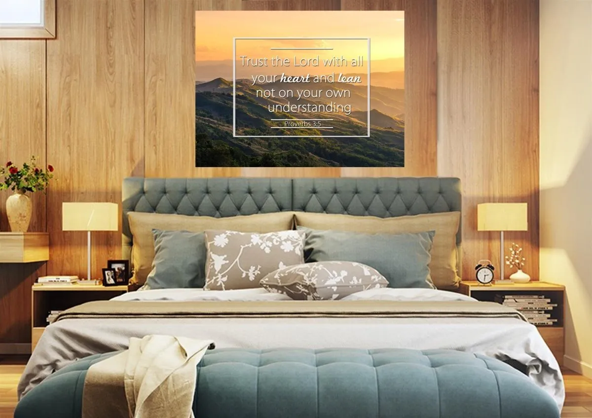 Proverbs 35 #7 Niv Trust In The Lord Bible Verse Wall Art Canvas - Christian Canvas Wall Art