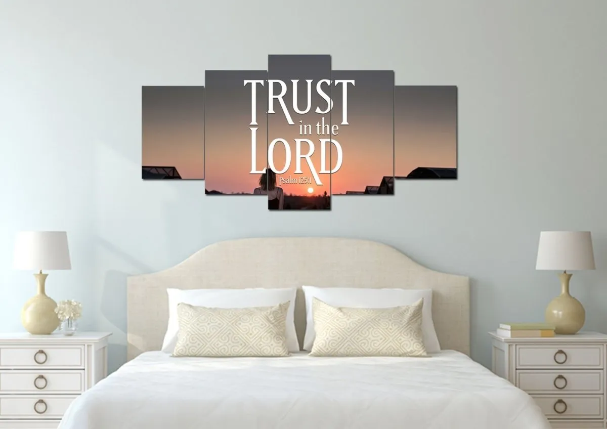 Psalm 1251 Trust In The Lord Canvas Wall Art Print - Christian Canvas Wall Art