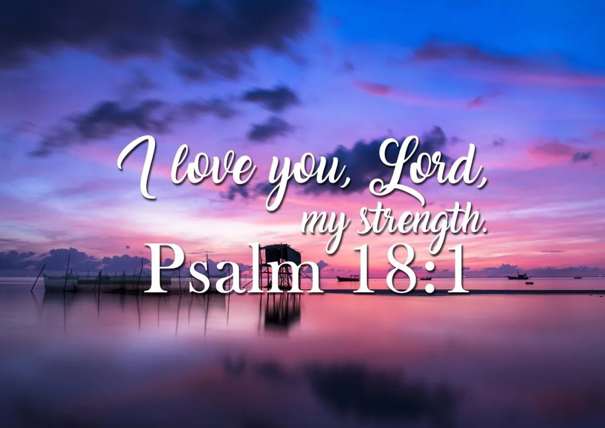 Psalm 181 I Love You Lord, My Strength' Canvas Wall Art Print - Christian Canvas Wall Art