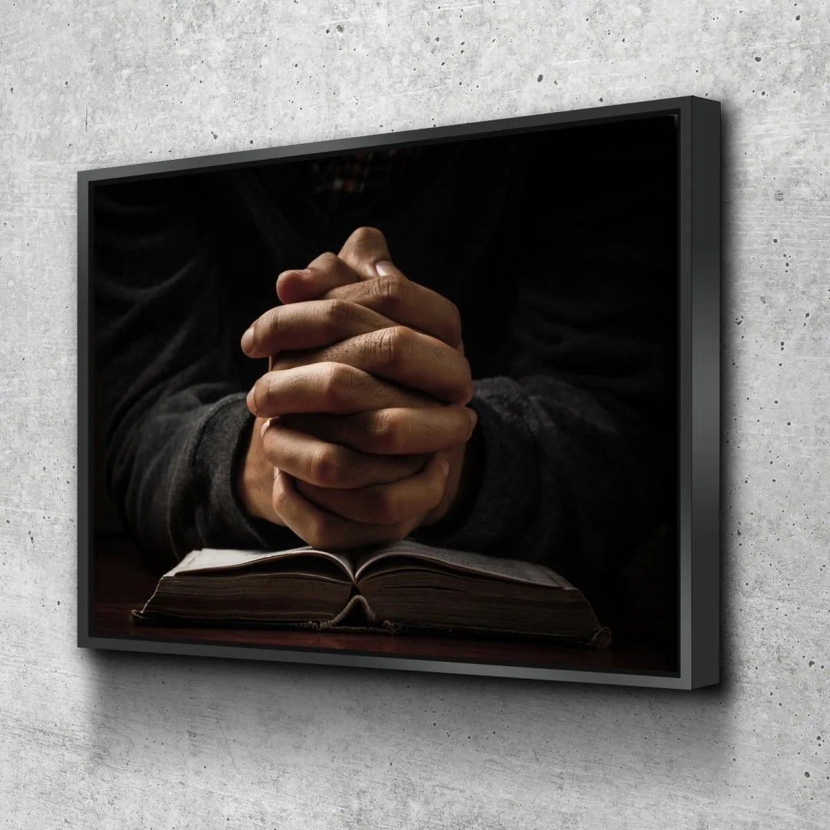 Quiet Hands In Prayer Wall Art - Christian Canvas Wall Art