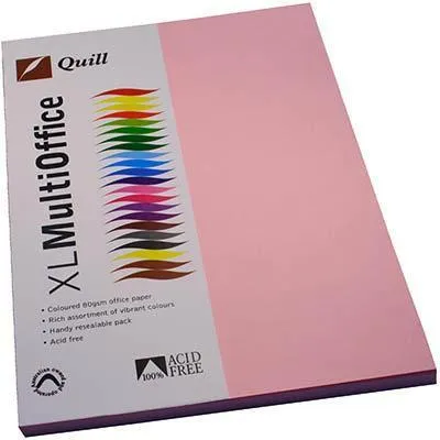 Quill Coloured A4 Copy Paper 80Gsm Musk Pack 100 Sheets