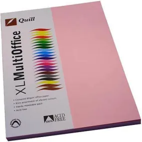 Quill Coloured A4 Copy Paper 80Gsm Musk Pack 100 Sheets