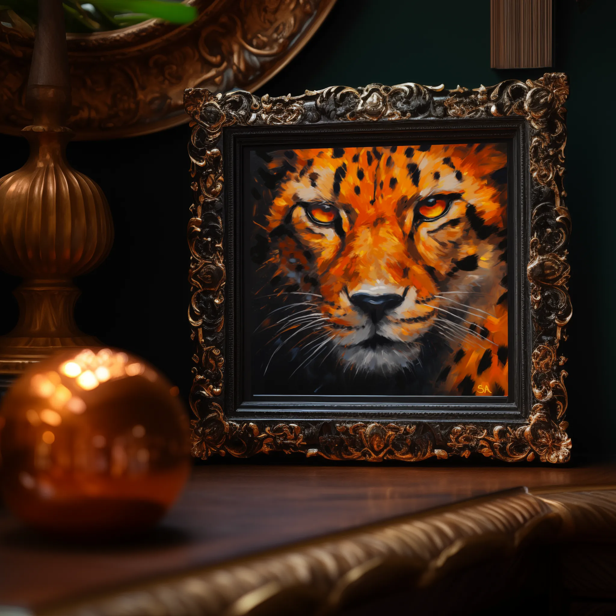 "Cheetah Gaze" METAL ART Print