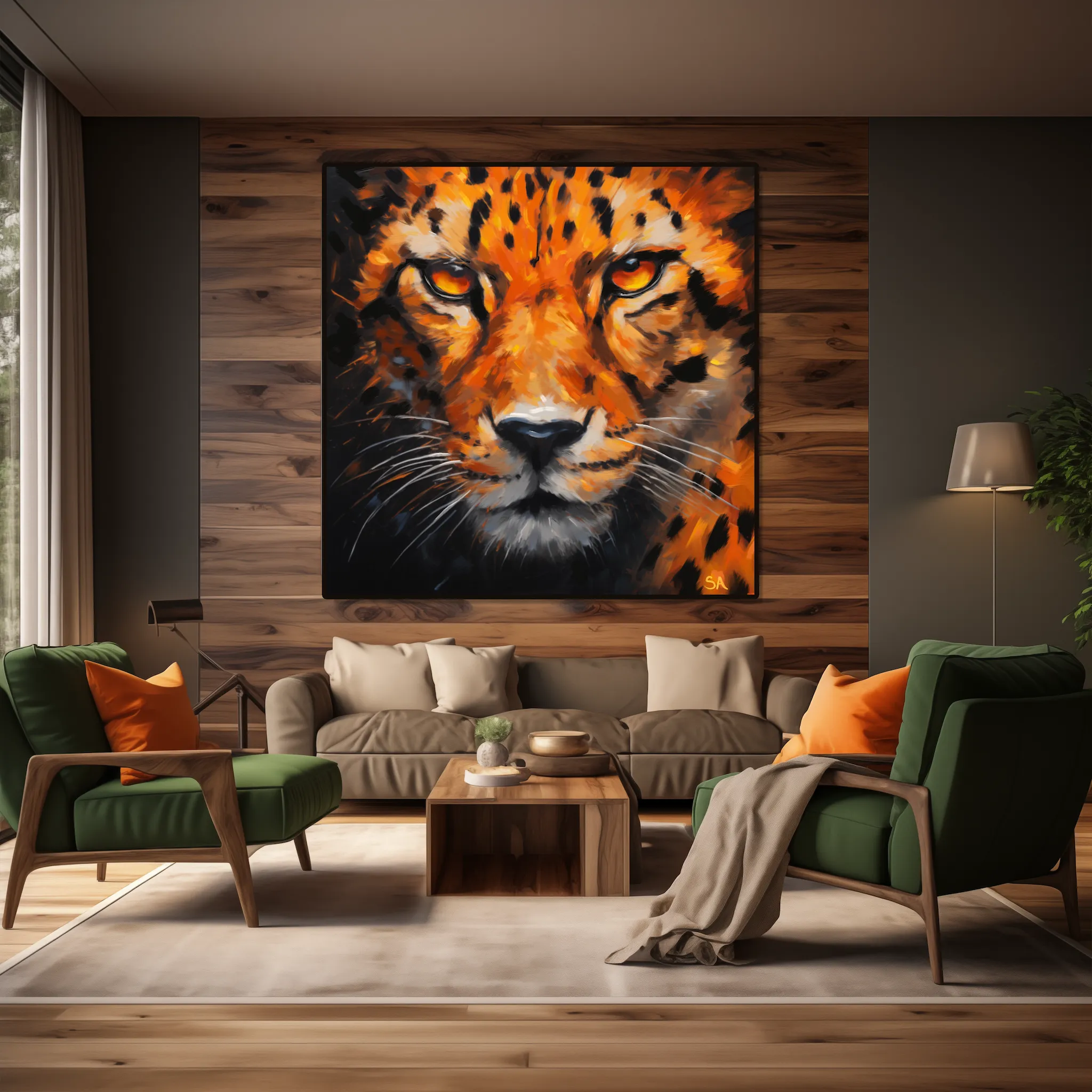 "Cheetah Gaze" METAL ART Print