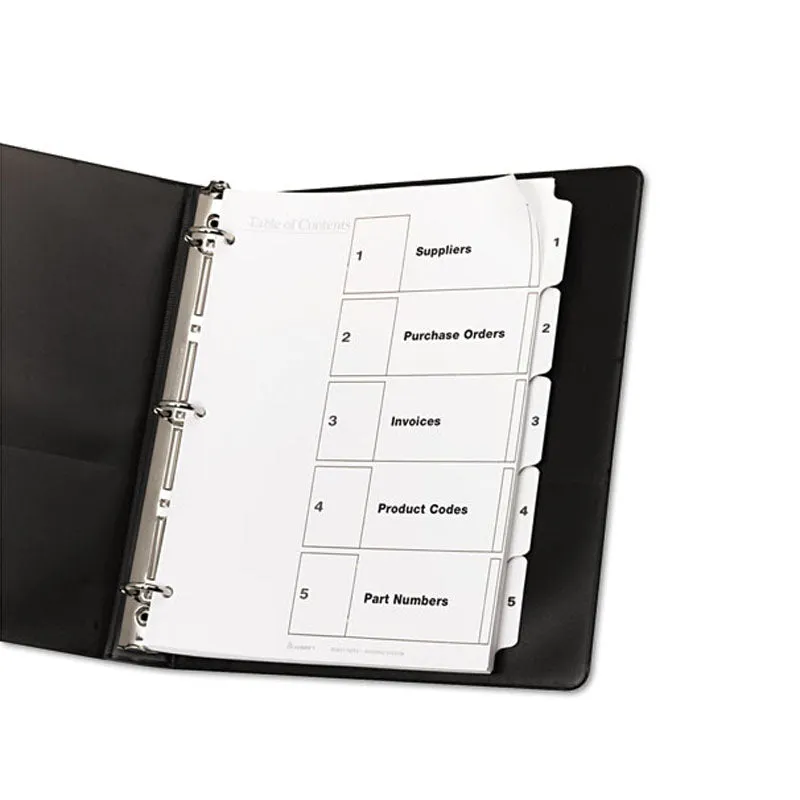 Ready Index Table of Contents Dividers w/ Tabs, 1-5, Letter