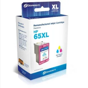 Remanufactured Tri-Color XL High Yield Single Ink Cartridge - Compatible with HP 65XL Ink Series - Dataproducts