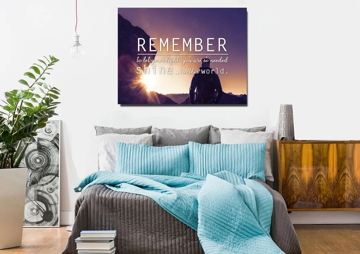 Remember To Let Your Light Shine Canvas Wall Art Print - Christian Canvas Wall Art