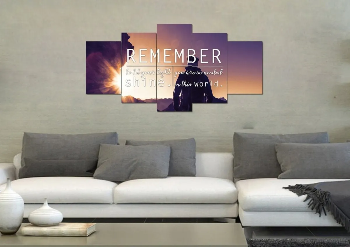 Remember To Let Your Light Shine Canvas Wall Art Print - Christian Canvas Wall Art