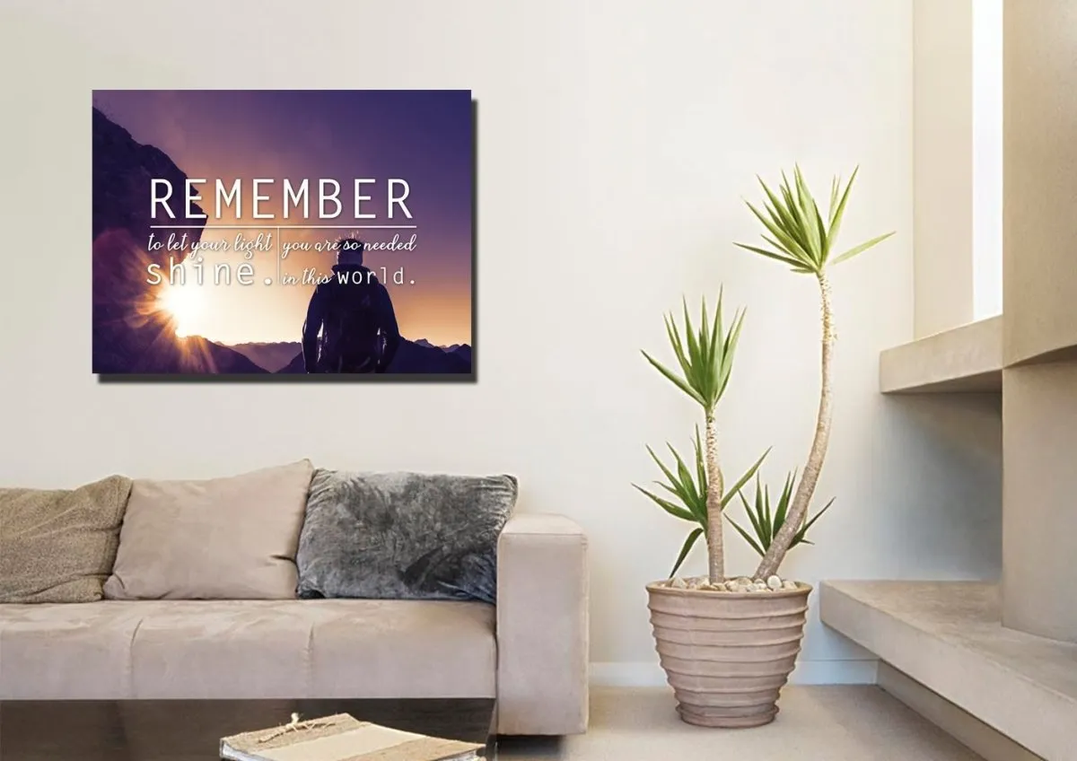 Remember To Let Your Light Shine Canvas Wall Art Print - Christian Canvas Wall Art