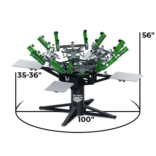 Riley Hopkins 360 6 Color 4 Station Press with XYZ Micro Registration