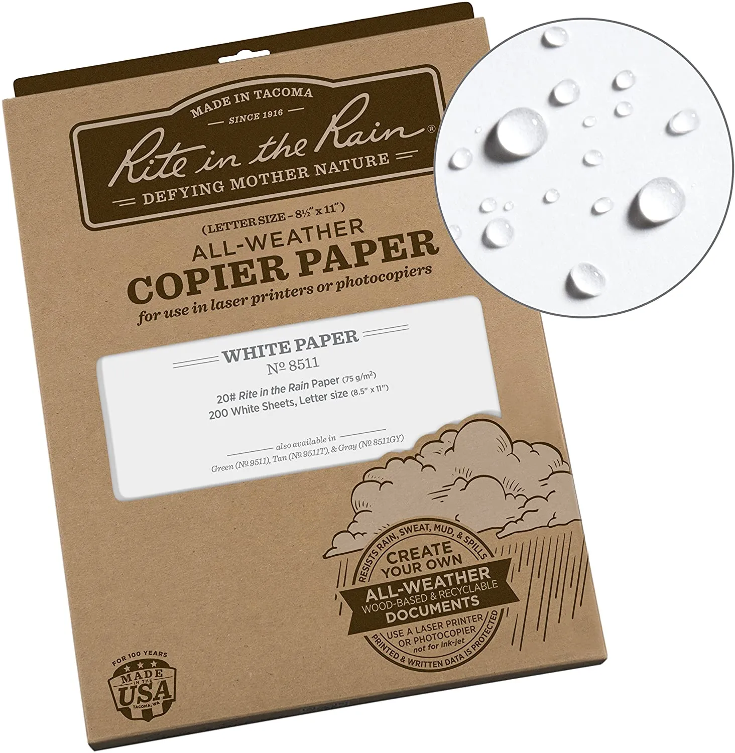 Rite in the Rain 200 Pack Copier Sheets 8.5x11