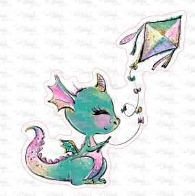 Sticker 14B Dragon Flying a Kite