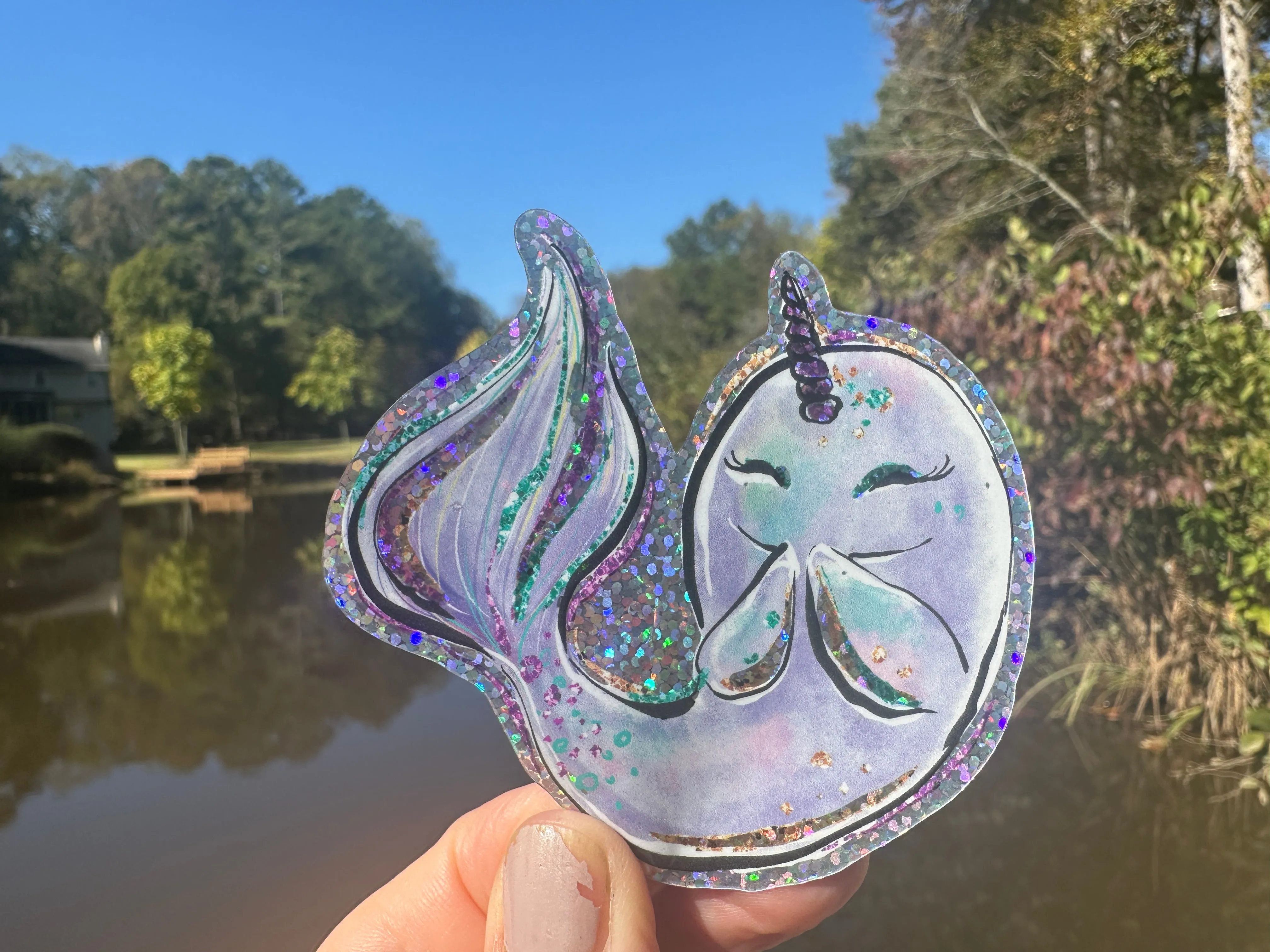 Sticker 18F Narwhal Whale
