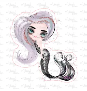 Sticker 19B Halloween Mermaid Purple Hair