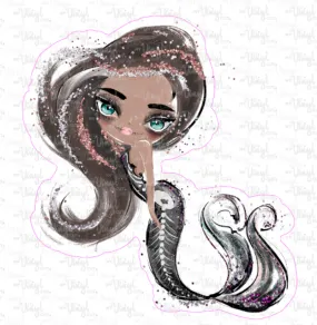 Sticker 19E Halloween Mermaid Dark Skin