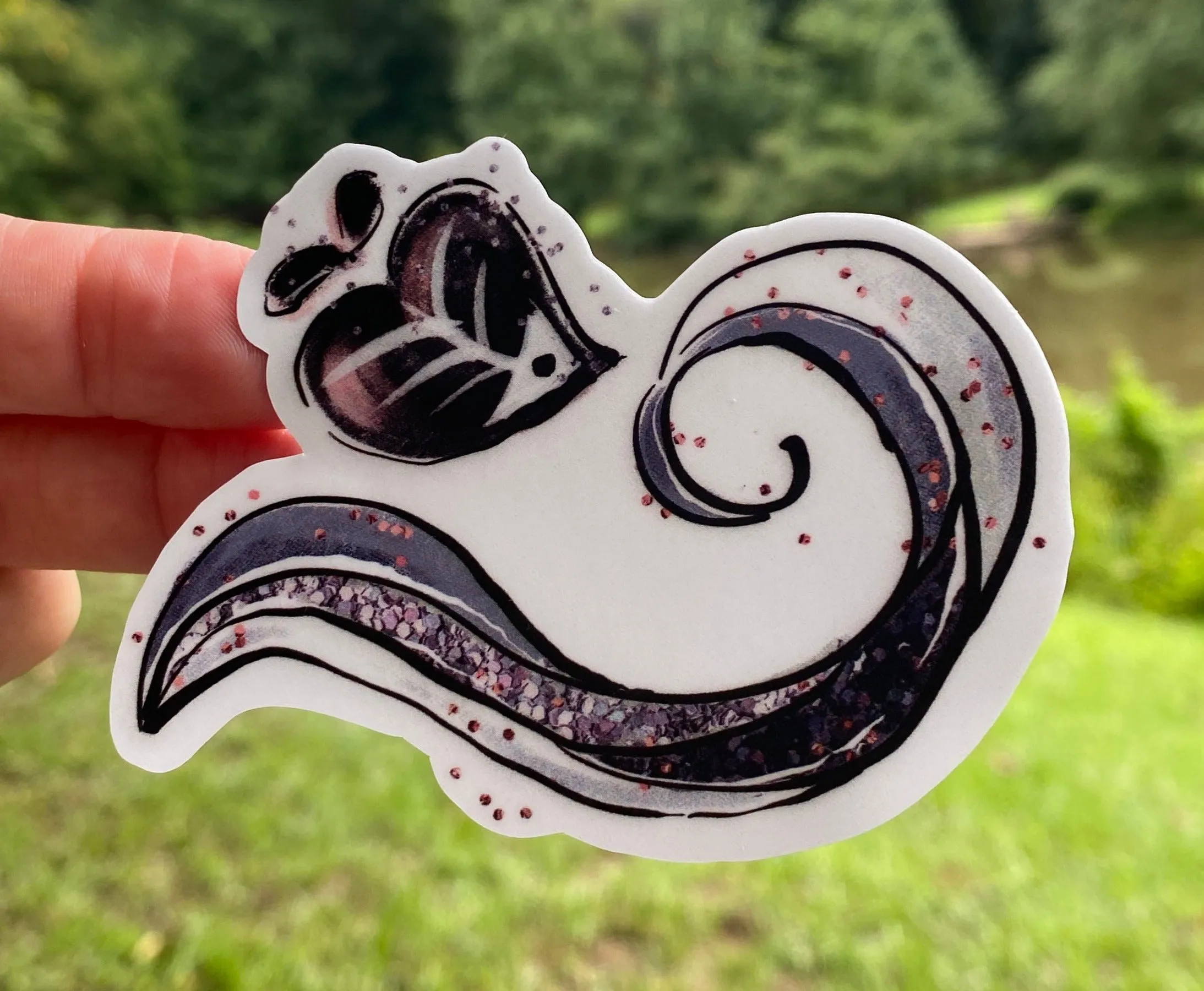 Sticker 19L Halloween Fish with Wave