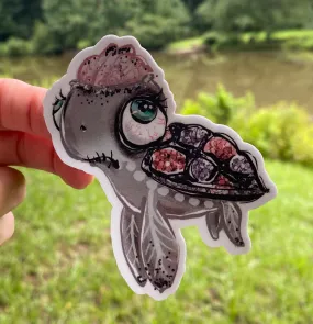 Sticker 19N Halloween Turtle with Brain Exposed