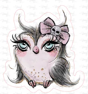 Sticker | 20G Halloween Owl | Waterproof Vinyl Sticker | White | Clear | Permanent | Removable | Window Cling | Glitter | Holographic