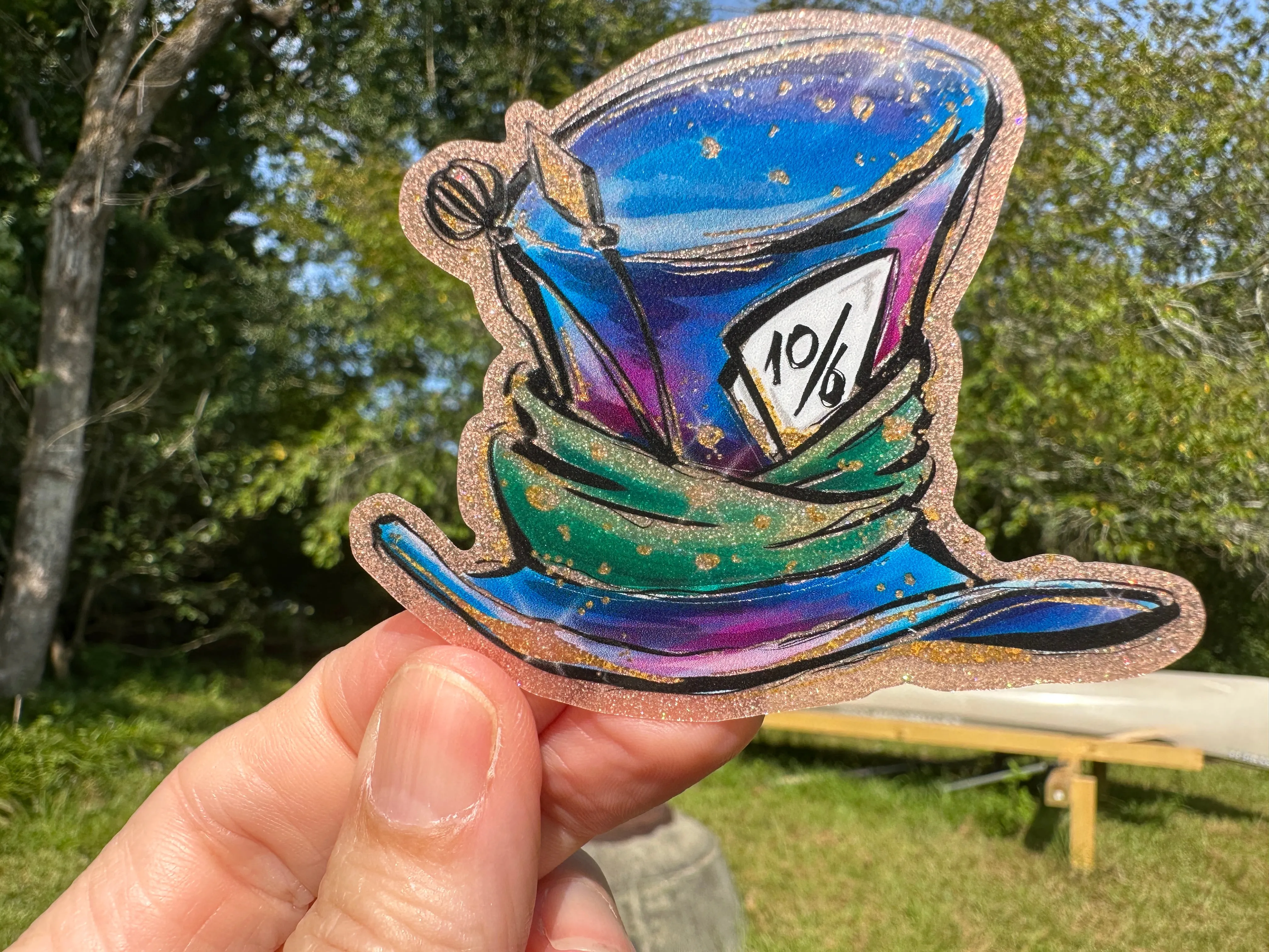 Sticker 21G Alice in Wonderland Mad Hatter Hat