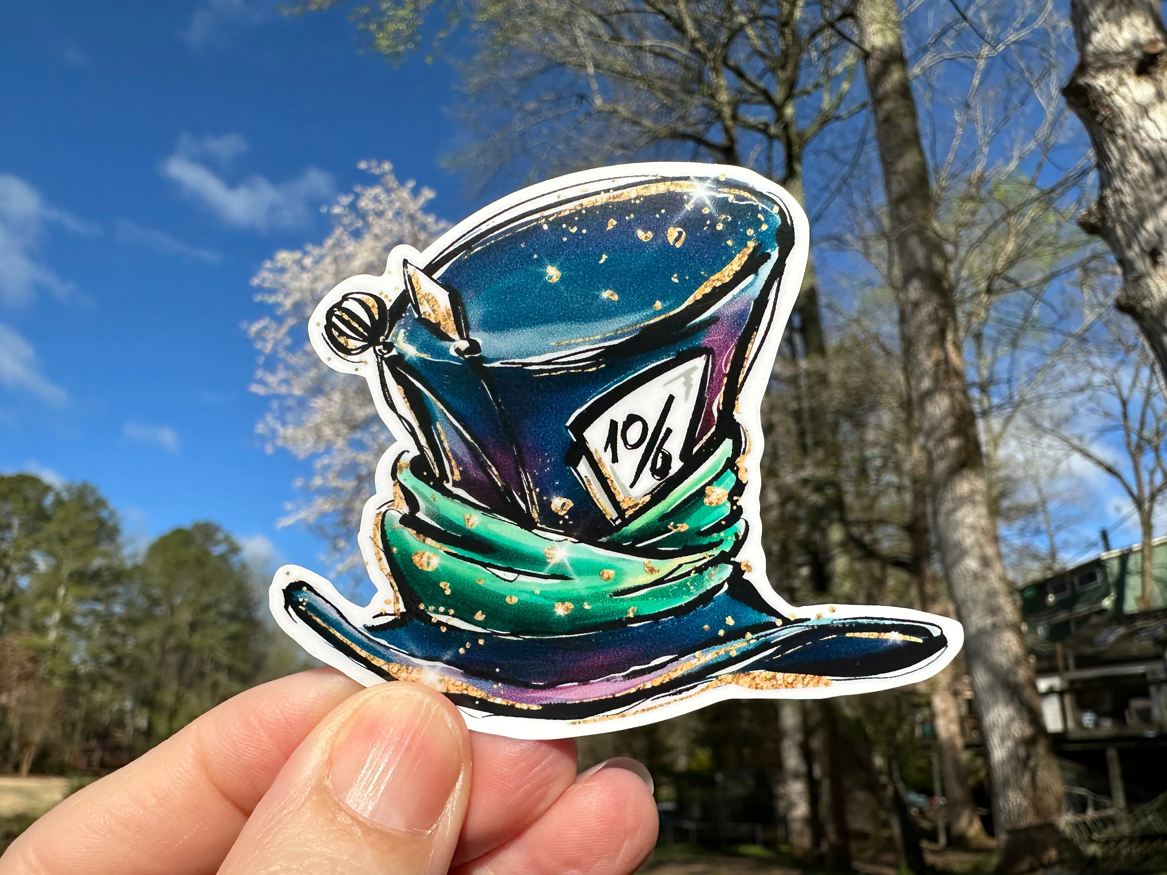 Sticker 21G Alice in Wonderland Mad Hatter Hat