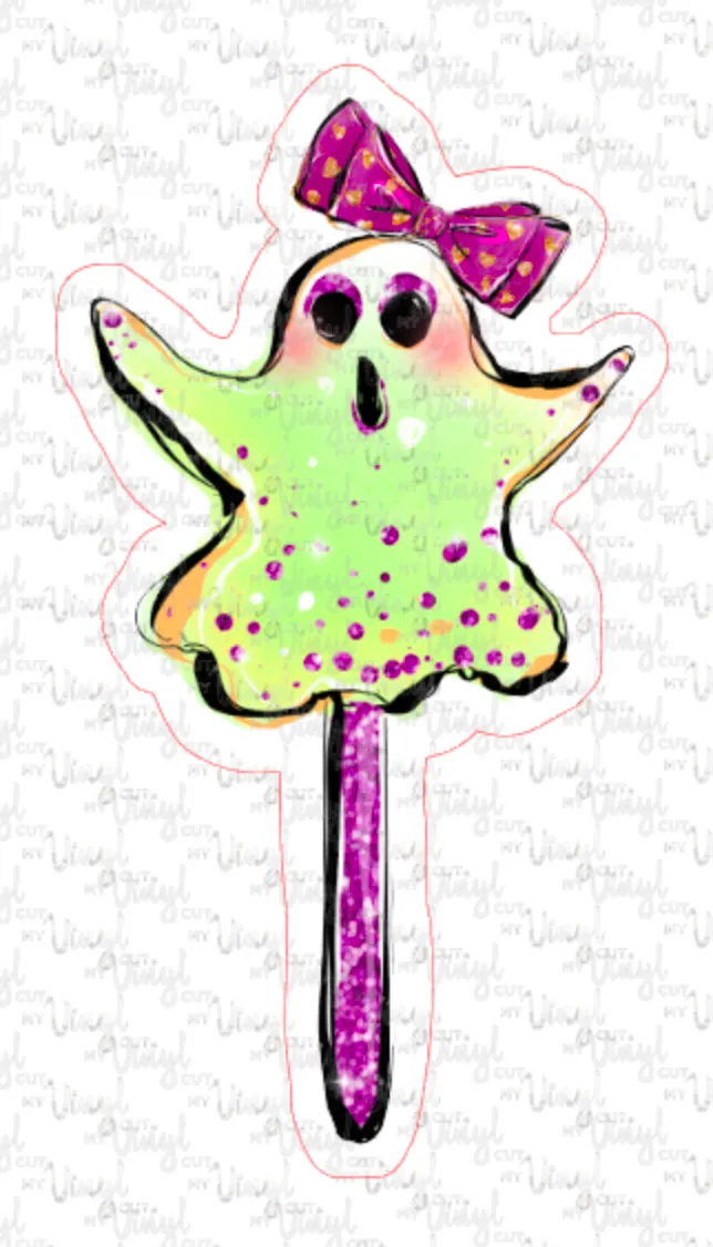 Sticker 23G Halloween Green Ghost Pop