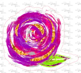 Sticker 23P Halloween Magenta Flower